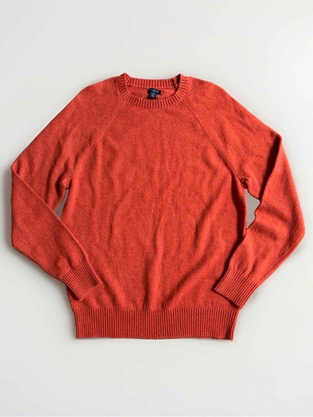 NWOT J.Crew Factory Crewneck Sweater Supersoft Lambswool Blend Orange Men's M